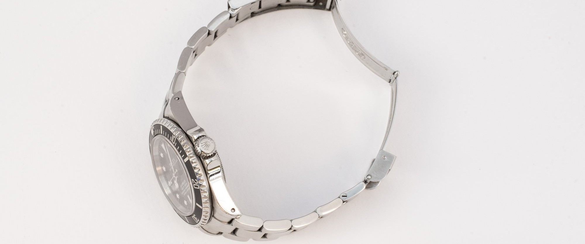 Rolex Sea-Dweller 16600 — detailopname van kast en Oyster-band door Studio Chrono